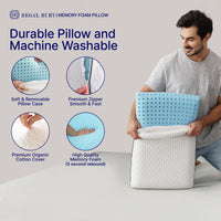 Thumbnail for Regal Ruby Gel Memory Foam Pillow - Bed Pillows with Viscose Made from Bamboo Pillow Cover, Cooling