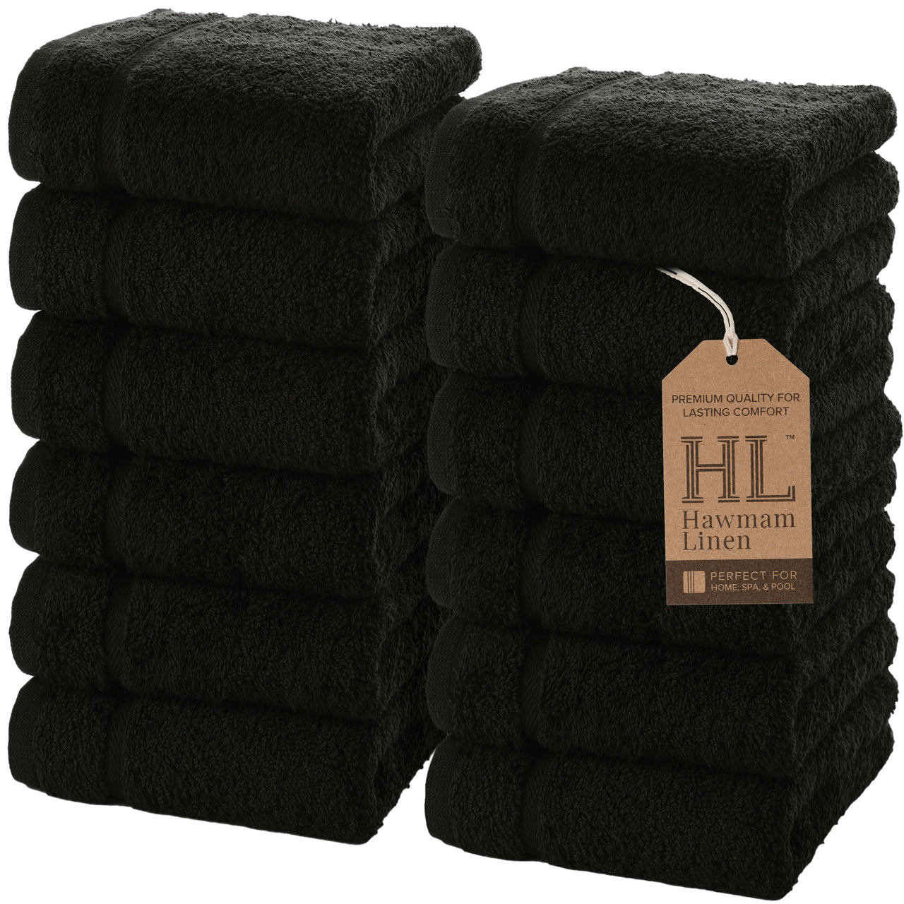 Hawmam Linen 12 Piece Washcloth