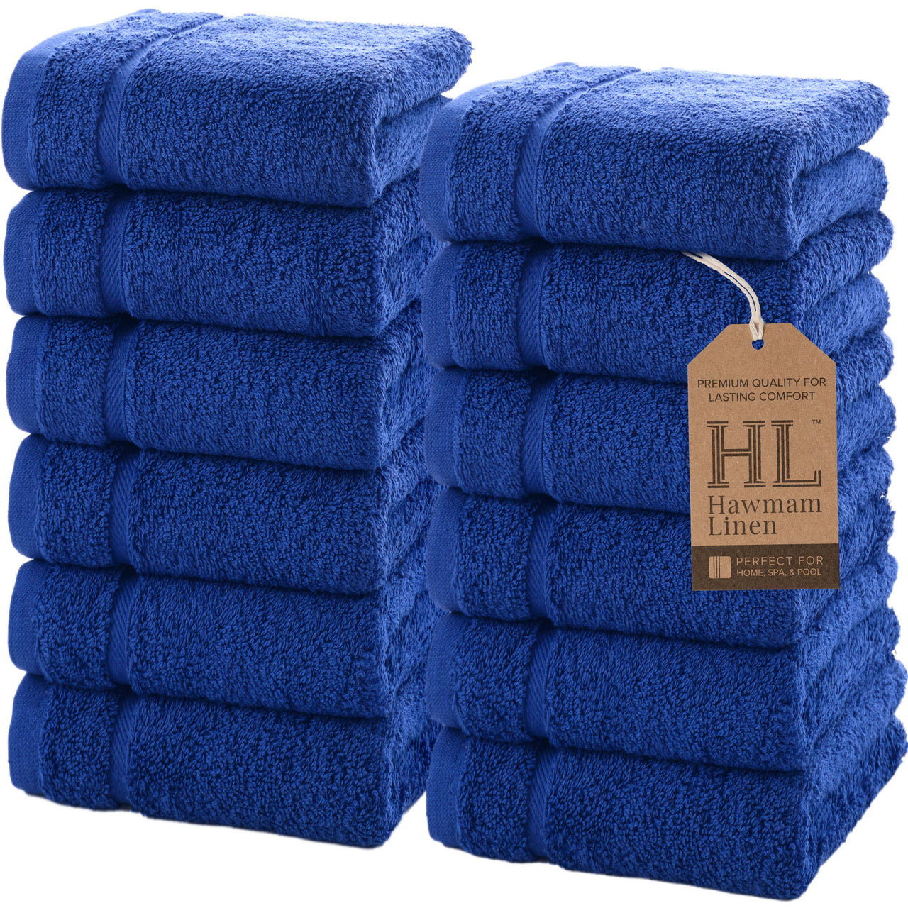 Hawmam Linen 12 Piece Washcloth