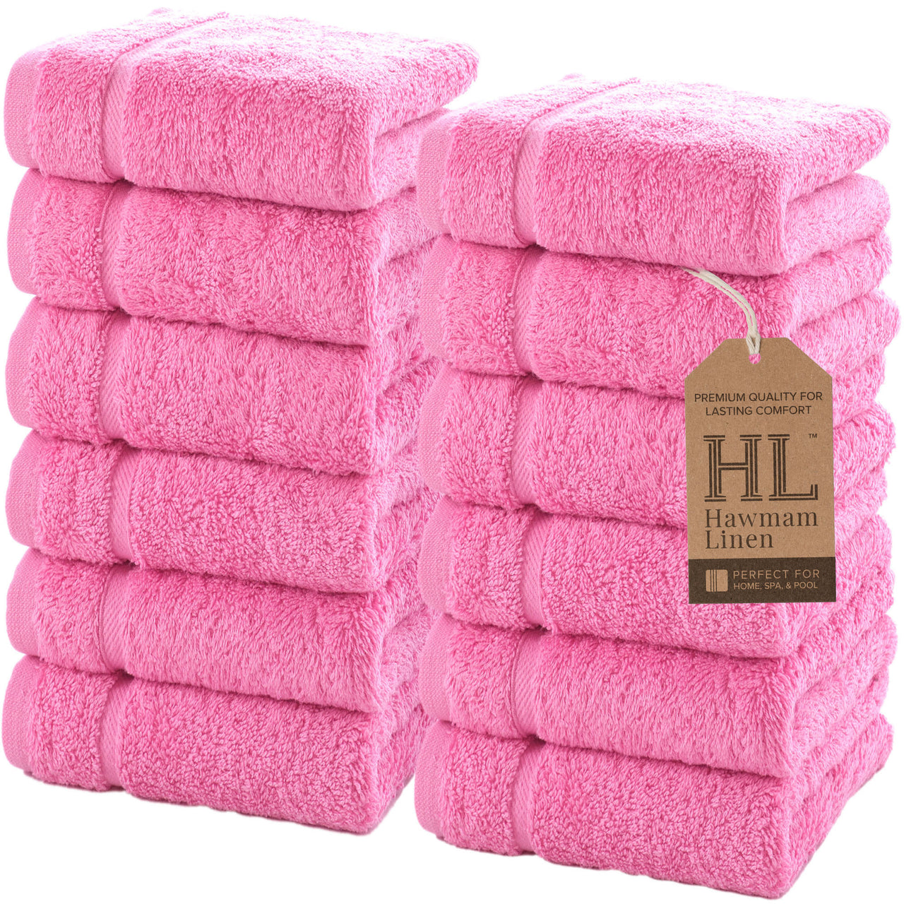 Hawmam Linen 12 Piece Washcloth