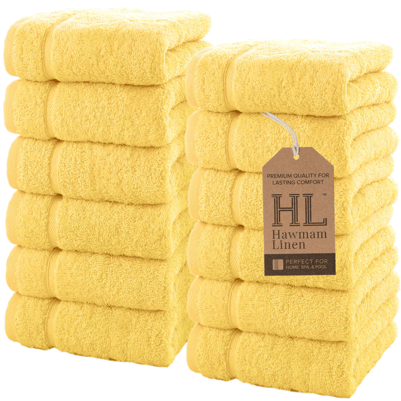 Hawmam Linen 12 Piece Washcloth